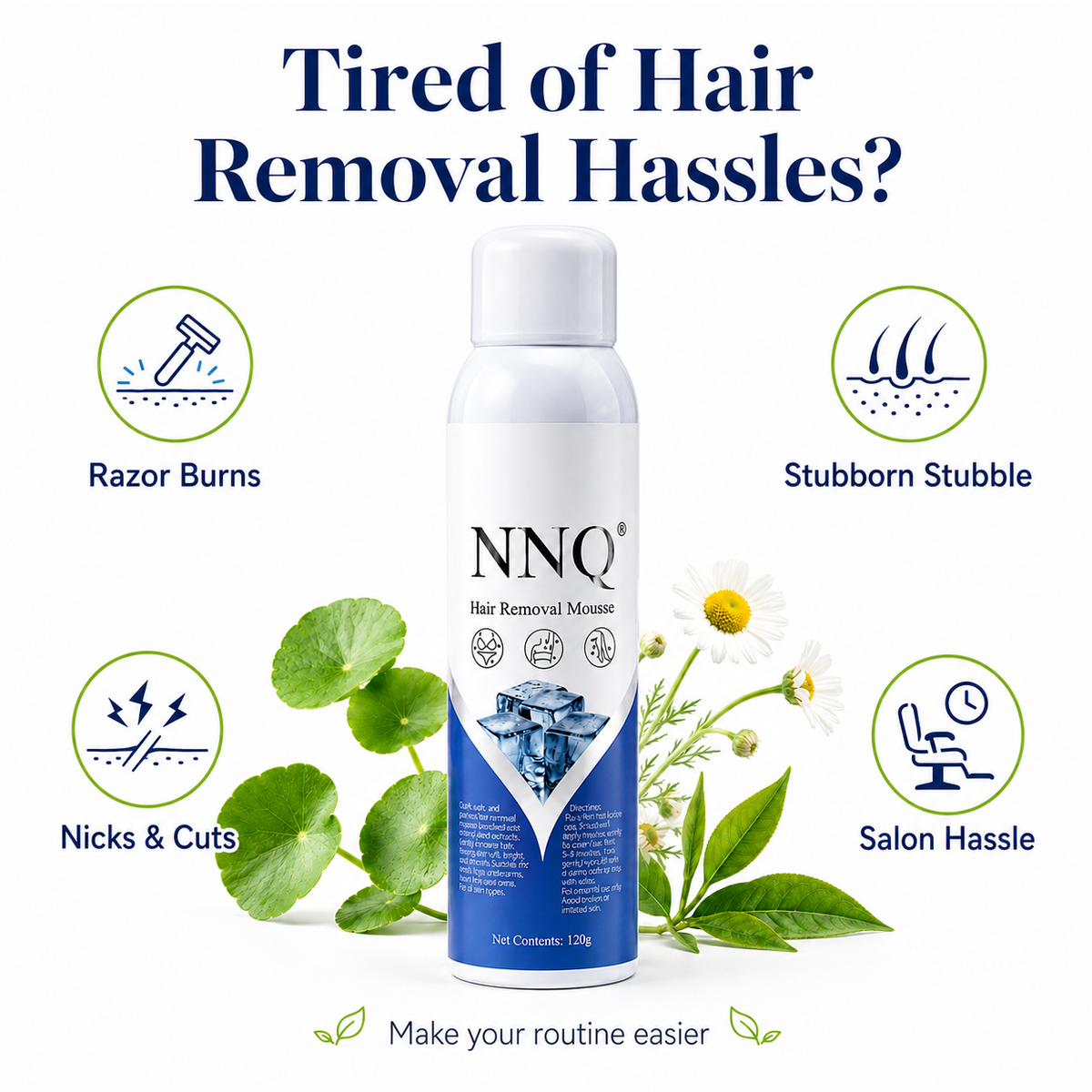 NNQ Hair Removal Spray For Men & Women